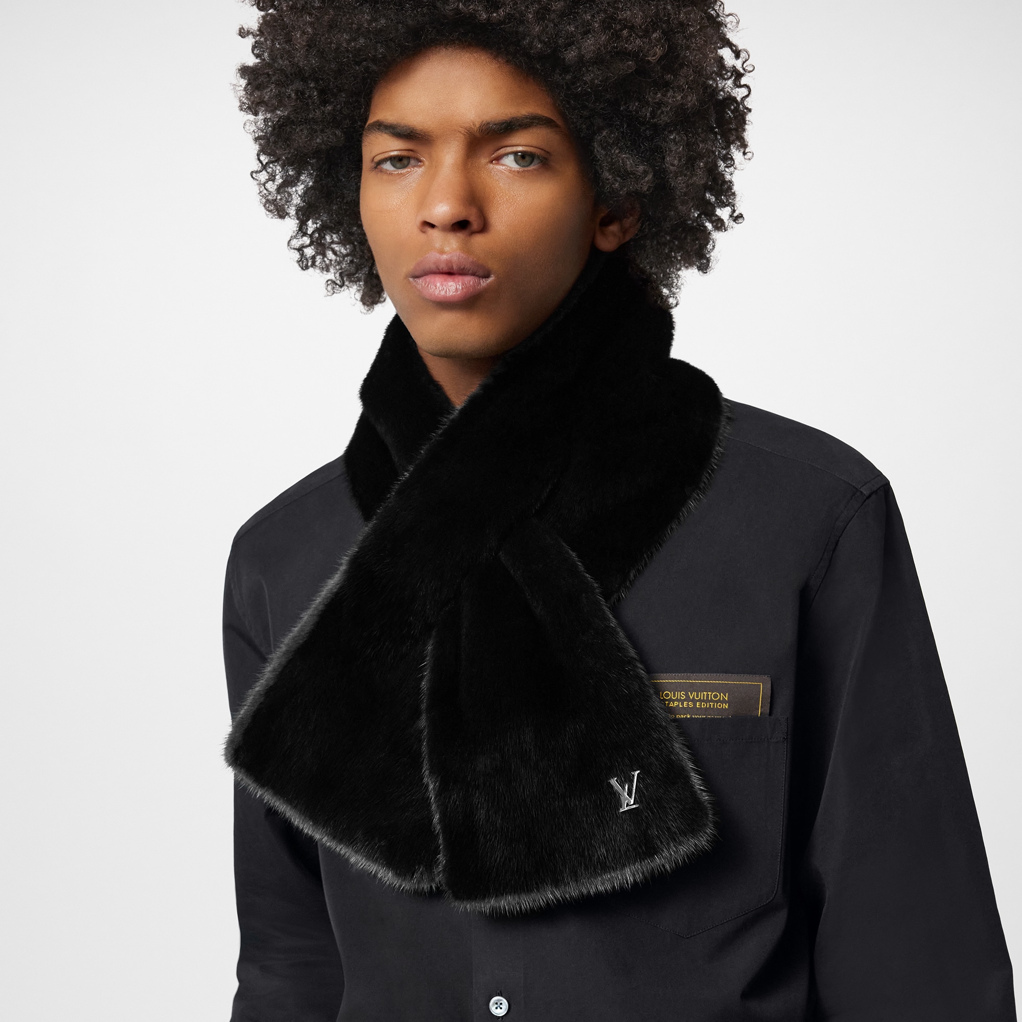 Lv on sale mink scarf